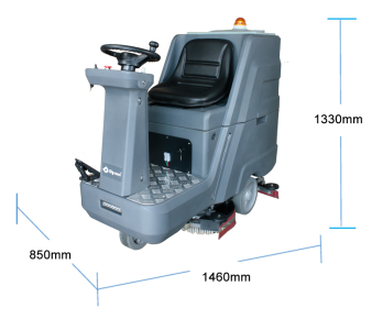 D8PRO Ultra Ride On Floor Scrubber Dryer per lavorare in grandi aree industriali. 1
