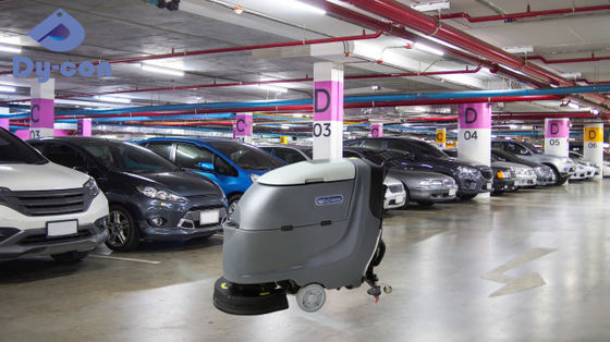 Lavasciuga Silenziosa per Garage Cancella Tracce di Pneumatici e Macchie d'Olio con Motore a Spazzola da 550W e Larghezza Tergipavimento da 800mm